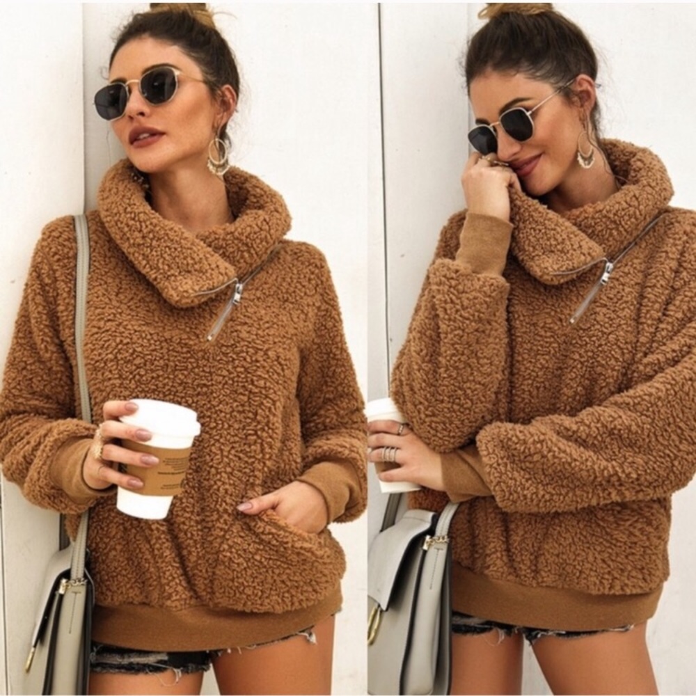 ‼️SALE Fuzzy Sherpa Pullover Jacket